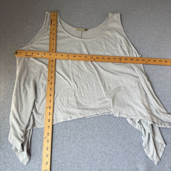 Chalet et Ceci Womens Sleeveless Asymmetric Hem Top Gray Cotton Blend Size Large - Picture 7 of 10